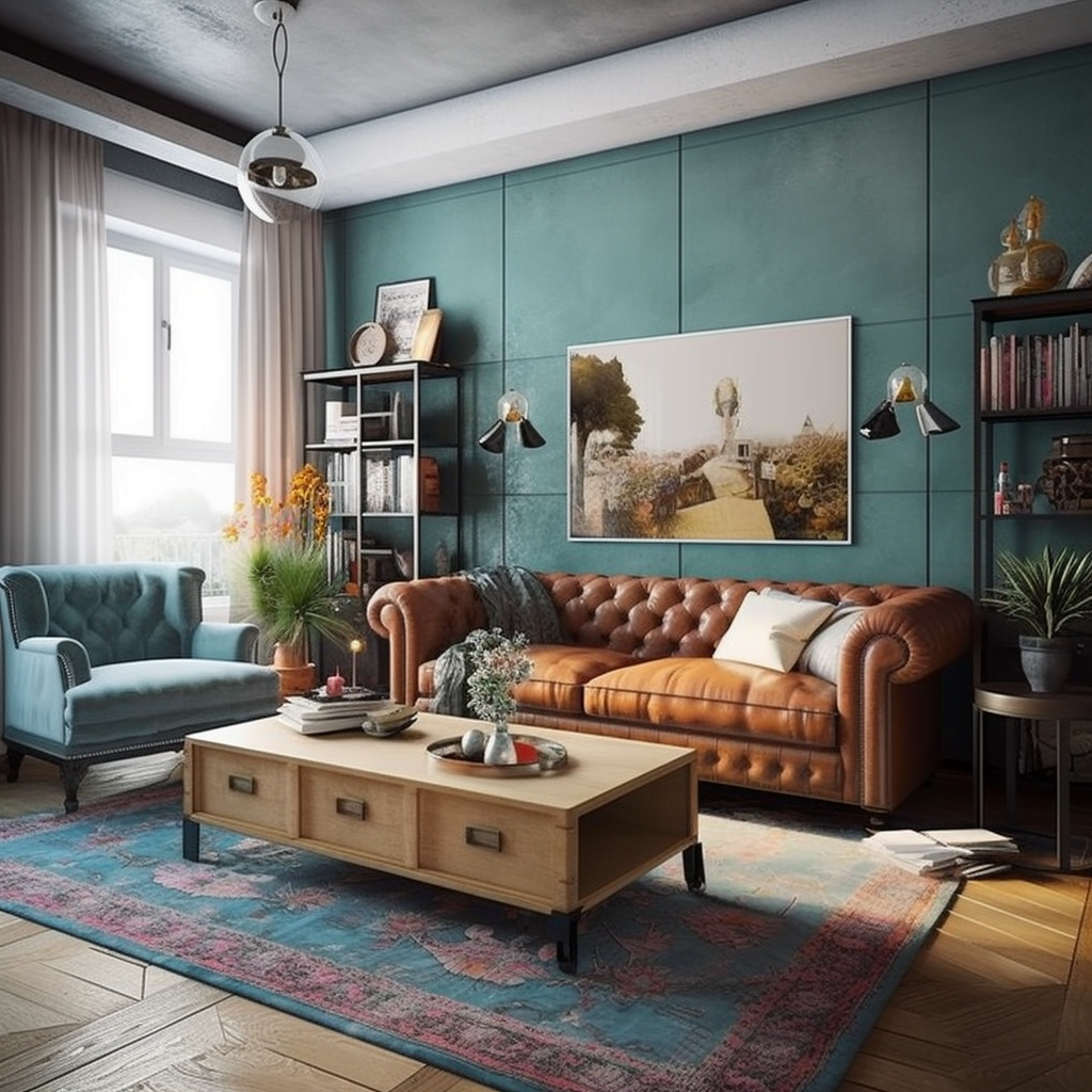 Explore an exquisite photo capturing the harmony of vintage and modern elements in an inspiring interior design space. Discover how this captivating blend creates a truly unique atmosphere that seamlessly combines classic charm with contemporary aesthetics. Let yourself be inspired by this perfect fusion of styles for your own home transformation.